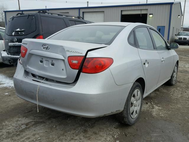 KMHDU46D47U020743 - 2007 HYUNDAI ELANTRA GL SILVER photo 4