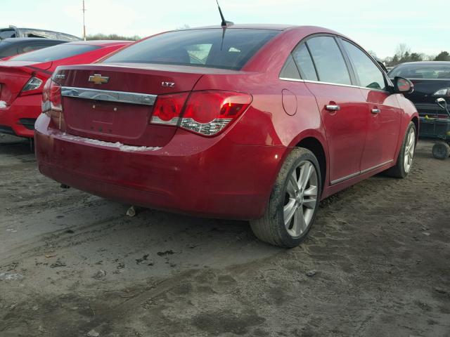 1G1PG5SB7D7176331 - 2013 CHEVROLET CRUZE LTZ RED photo 4