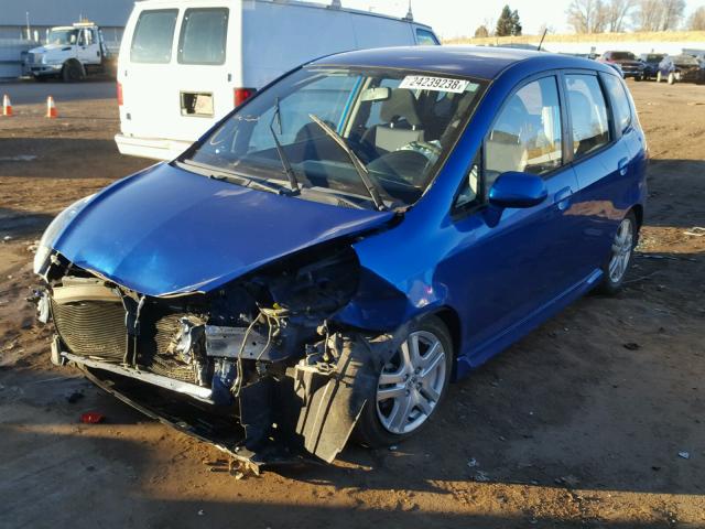JHMGD38687S018627 - 2007 HONDA FIT S ლურჯი ფოტო 2