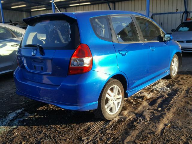 JHMGD38687S018627 - 2007 HONDA FIT S ლურჯი ფოტო 4