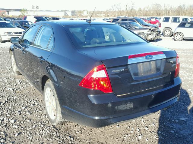 3FAHP0JA2BR286514 - 2011 FORD FUSION SEL BLACK photo 3