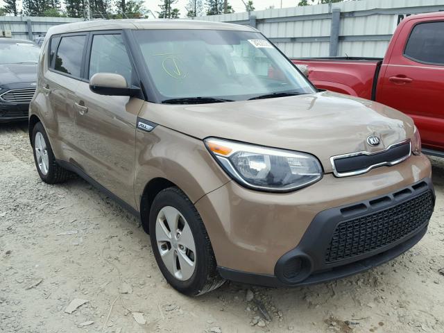 KNDJN2A29F7206452 - 2015 KIA SOUL BROWN photo 1