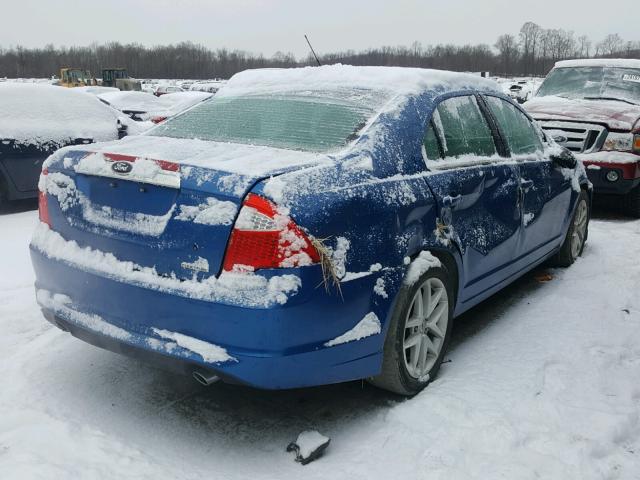 3FAHP0JG7CR357776 - 2012 FORD FUSION SEL BLUE photo 4