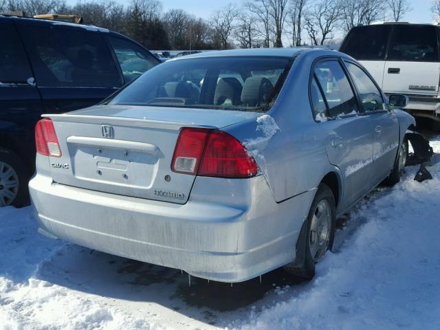 JHMES96685S018000 - 2005 HONDA CIVIC HYBR BLUE photo 4