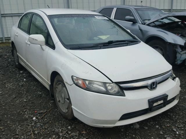 JHMFA36248S023023 - 2008 HONDA CIVIC HYBR WHITE photo 1