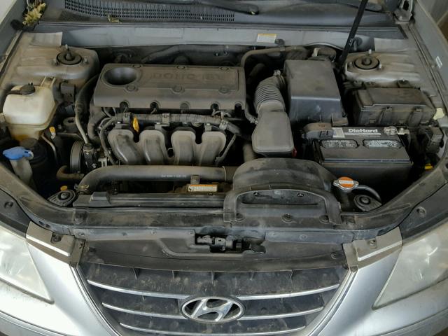 5NPET46C89H543246 - 2009 HYUNDAI SONATA GLS SILVER photo 7