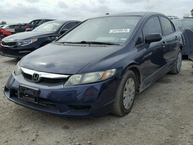 2HGFA16349H501532 - 2009 HONDA CIVIC VP BLUE photo 2