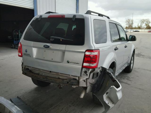 1FMCU49339KB41213 - 2009 FORD ESCAPE HYB SILVER photo 4