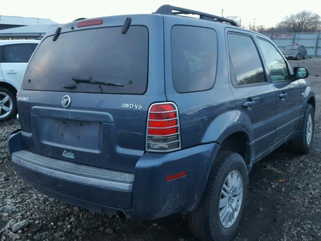 4M2YU57105DJ12651 - 2005 MERCURY MARINER BLUE photo 4