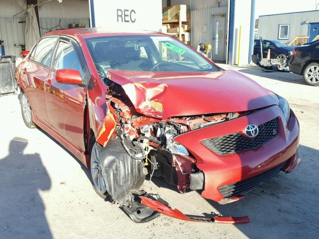 2T1BU40E89C102780 - 2009 TOYOTA COROLLA BA RED photo 1