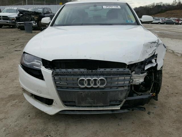 WAUFFAFL8CN006603 - 2012 AUDI A4 PREMIUM WHITE photo 9