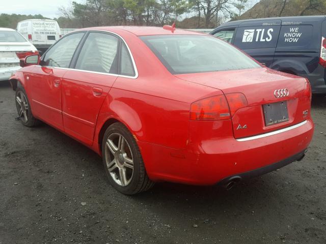 WAUDF78E76A212662 - 2006 AUDI A4 2.0T QU RED photo 3