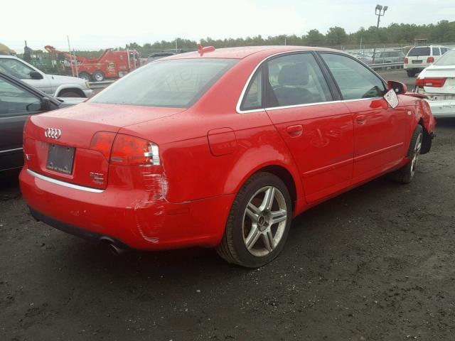 WAUDF78E76A212662 - 2006 AUDI A4 2.0T QU RED photo 4