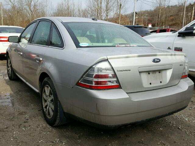 1FAHP24W58G184353 - 2008 FORD TAURUS SEL SILVER photo 3