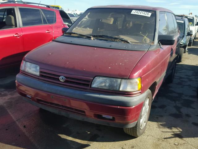 JM3LV5224S0704416 - 1995 MAZDA MPV WAGON BURGUNDY photo 2