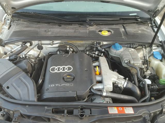 WAULC68E63A300645 - 2003 AUDI A4 1.8T QU SILVER photo 7