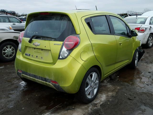 KL8CB6S90DC579137 - 2013 CHEVROLET SPARK LS GREEN photo 4