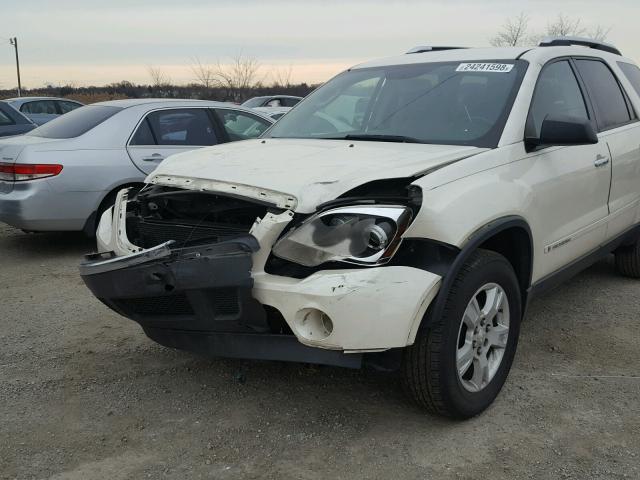 1GKER13718J236080 - 2008 GMC ACADIA SLE WHITE photo 9