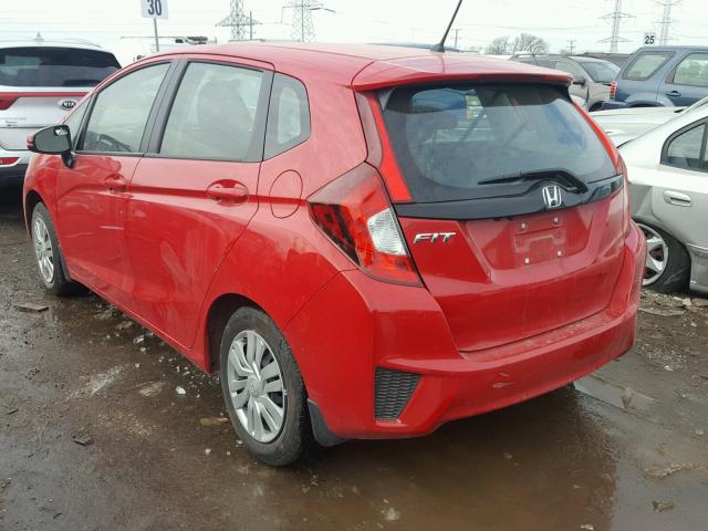 3HGGK5H5XHM712211 - 2017 HONDA FIT LX أحمر صورة 3