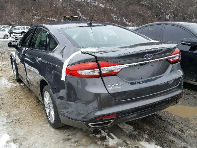 3FA6P0H75HR192878 - 2017 FORD FUSION SE GRAY photo 3