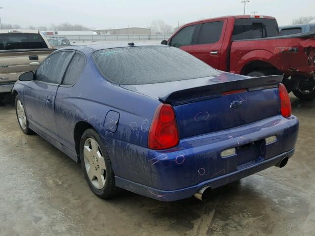 2G1WL15C569429538 - 2006 CHEVROLET MONTE CARL BLUE photo 3