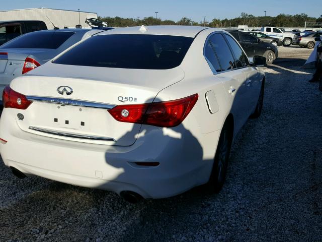 JN1BV7AP0EM688132 - 2014 INFINITI Q50 BASE Blanco foto 4