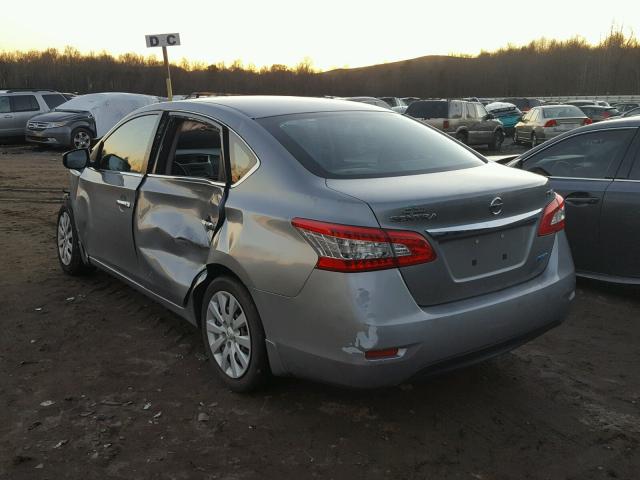 3N1AB7APXEL613503 - 2014 NISSAN SENTRA S GRAY photo 3