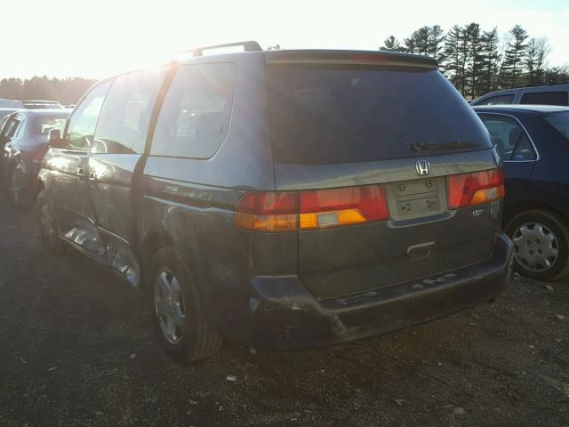 5FNRL18654B099628 - 2004 HONDA ODYSSEY EX BLUE photo 3