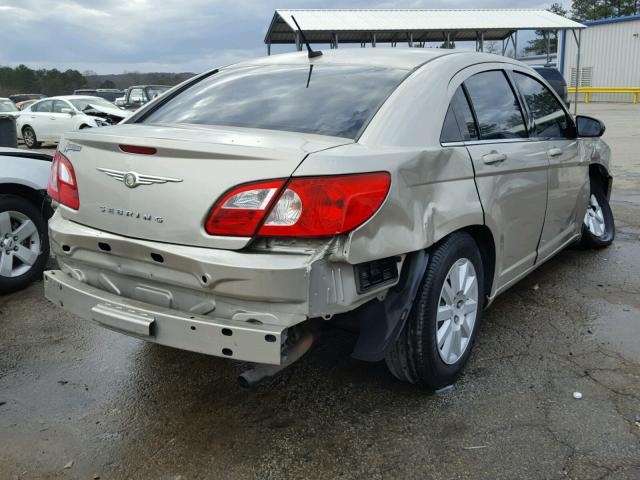 1C3LC46K08N206264 - 2008 CHRYSLER SEBRING LX BEIGE photo 4