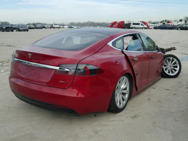 5YJSA1E20GF171395 - 2016 TESLA MODEL S RED photo 4