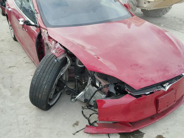 5YJSA1E20GF171395 - 2016 TESLA MODEL S 红色 照片 9