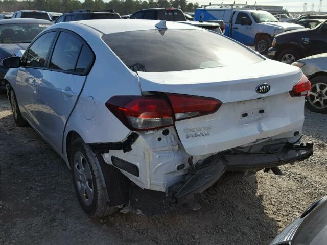 3KPFL4A75HE010837 - 2017 KIA FORTE LX WHITE photo 3