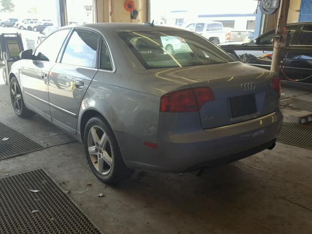 WAUAF68E05A443852 - 2005 AUDI A4 2.0T SILVER photo 3