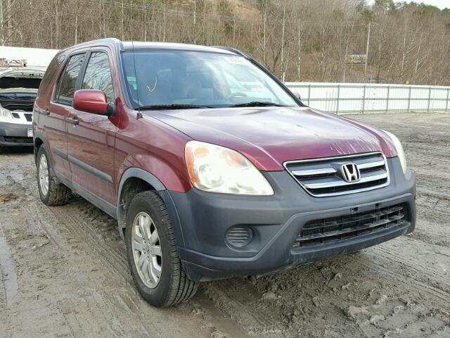 SHSRD78866U411307 - 2006 HONDA CR-V EX MAROON photo 1