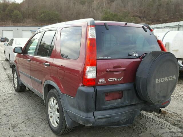 SHSRD78866U411307 - 2006 HONDA CR-V EX MAROON photo 3