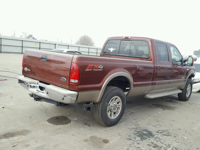 1FTWW31P65EC59625 - 2005 FORD F350 SRW S MAROON photo 4