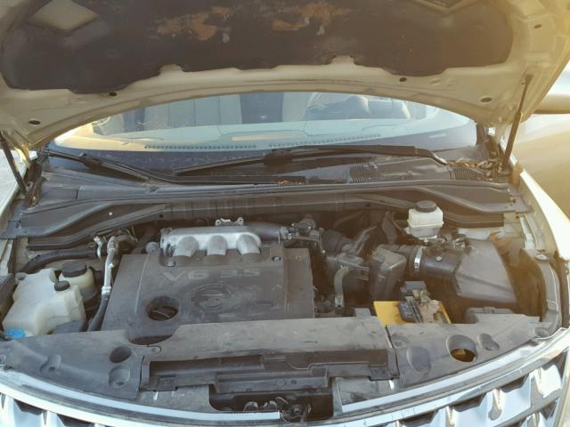 JN8AZ08T96W417197 - 2006 NISSAN MURANO SL GOLD photo 7