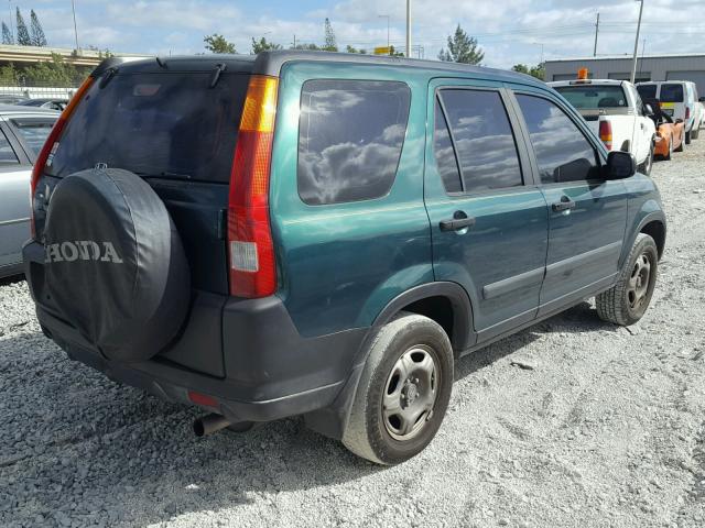 JHLRD68492C005532 - 2002 HONDA CR-V LX GREEN photo 4