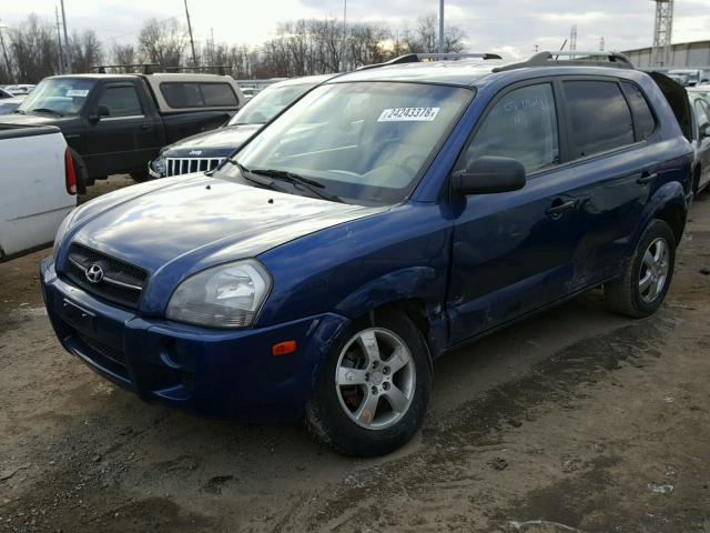 KM8JM12B87U515369 - 2007 HYUNDAI TUCSON GLS BLUE photo 2