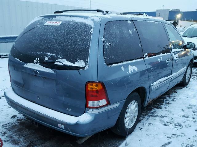 2FMZA5244YBC74583 - 2000 FORD WINDSTAR S BLUE photo 4