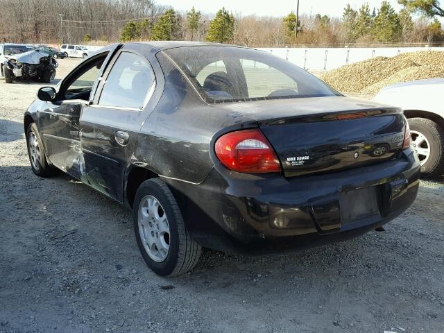 1B3ES56C95D224268 - 2005 DODGE NEON SXT BLACK photo 3