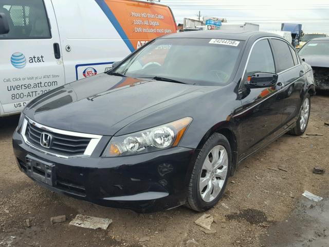 1HGCP2F77AA118570 - 2010 HONDA ACCORD EX BLACK photo 2