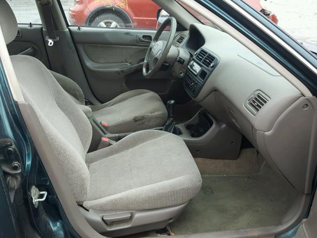 2HGEJ8549WH619599 - 1998 HONDA CIVIC EX 绿色 照片 5