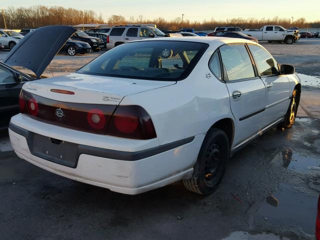 2G1WF55K029303622 - 2002 CHEVROLET IMPALA WHITE photo 4