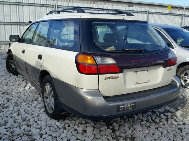 4S3BH675537633269 - 2003 SUBARU LEGACY OUT WHITE photo 3