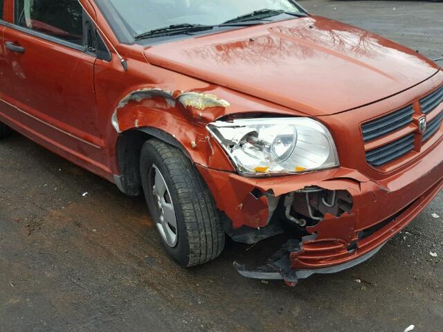 1B3HB28B98D645301 - 2008 DODGE CALIBER ORANGE photo 9