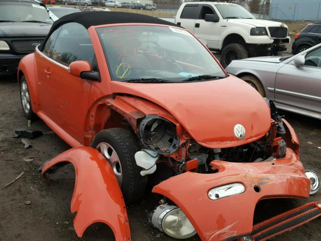 3VWCK21Y13M305951 - 2003 VOLKSWAGEN NEW BEETLE ORANGE photo 1