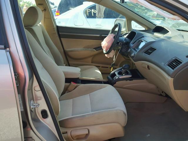 1HGFA16876L081923 - 2006 HONDA CIVIC EX ბეჟი ფოტო 5