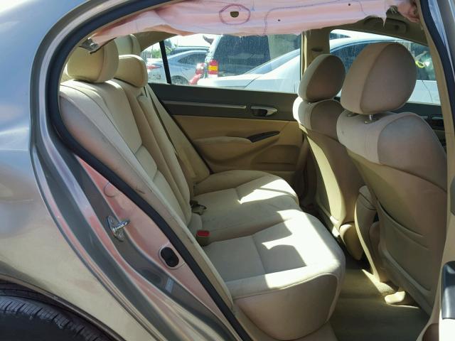 1HGFA16876L081923 - 2006 HONDA CIVIC EX ბეჟი ფოტო 6