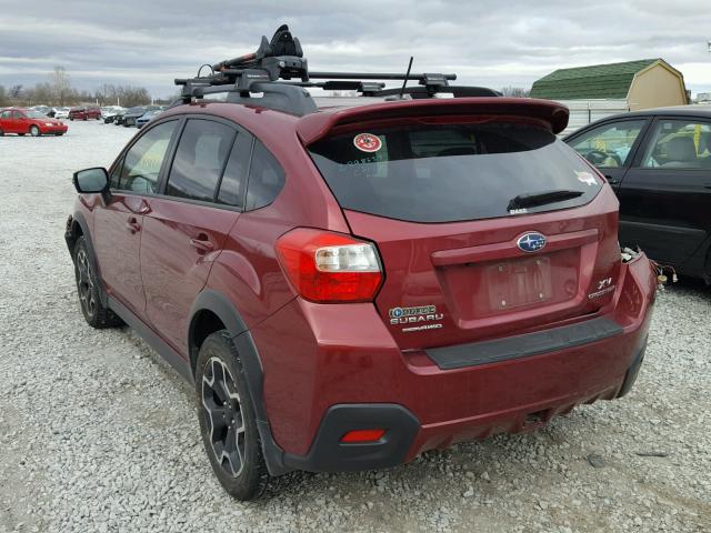 JF2GPASC9FH277068 - 2015 SUBARU XV CROSSTR BURGUNDY photo 3